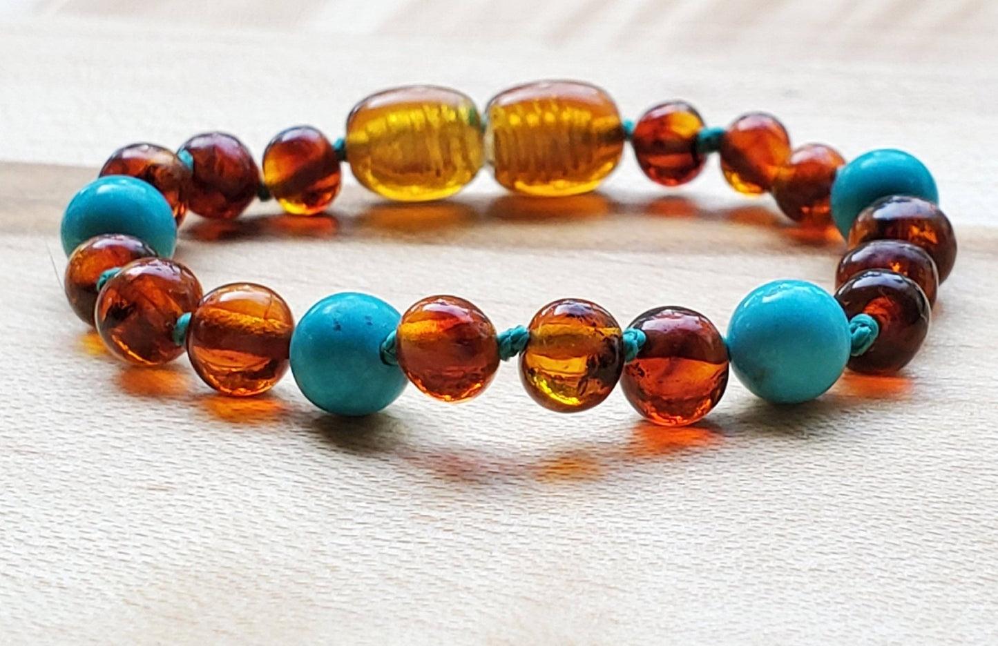 Baltic Amber/Gemstone Children's Bracelet - Sweetbottoms BoutiqueR.B. Amber Jewelry