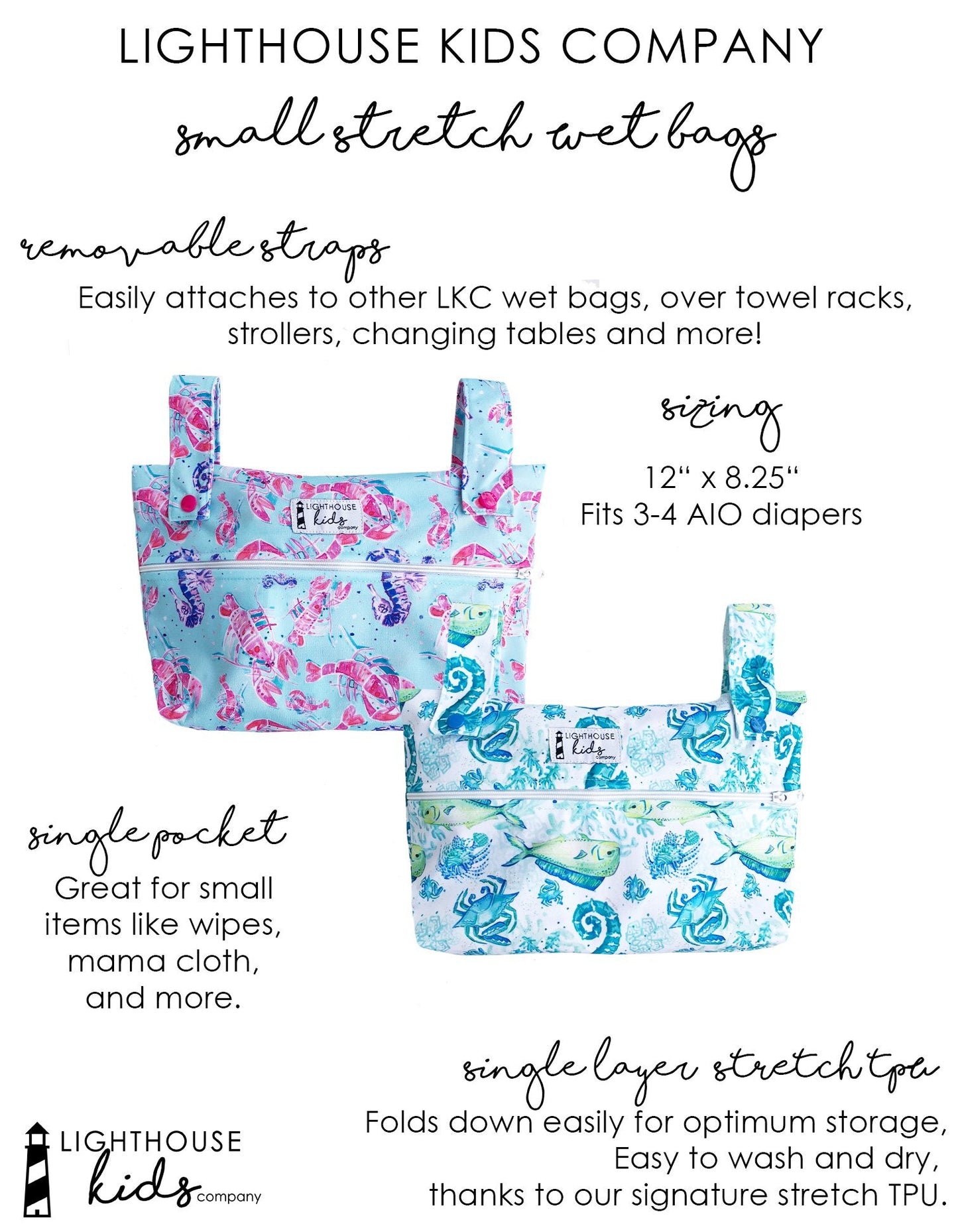 Lighthouse Kids Company SIMPLICITY™️ Small Wet Bag - Sweetbottoms BoutiqueLighthouse Kids Company