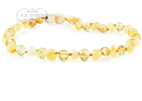 Image of Baltic Amber Necklace for Children - Screw Clasp