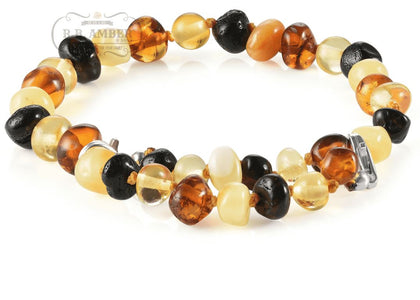 Baltic Amber Anklet for Adults Jewelry R.B. Amber Jewelry Multi 