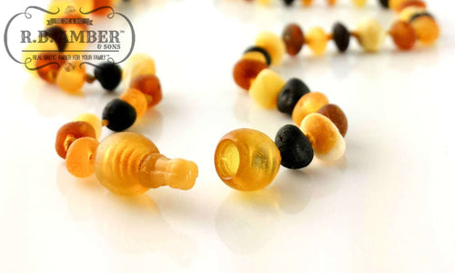 Baltic Amber Necklace for Children - Pop Clasp Teething Jewelry R.B. Amber Jewelry 
