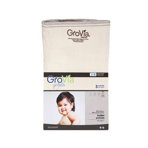 Image of GroVia Bamboo Prefolds (3 pack) Cloth Diaper GroVia Size 4: Toddler (25+ lbs) 