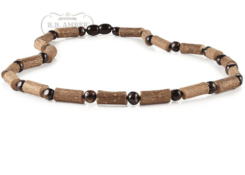Image of Hazelwood & Baltic Amber Necklace for Adults Jewelry R.B. Amber Jewelry 17-19 inches Cherry 
