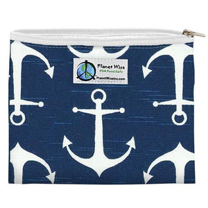 Planet Wise Reusable Zipper Sandwich Bag Feeding Planet Wise Overboard Twill 