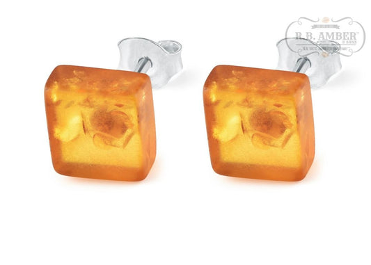 Baltic Amber Square Stud Earrings - Sweetbottoms BoutiqueR.B. Amber Jewelry