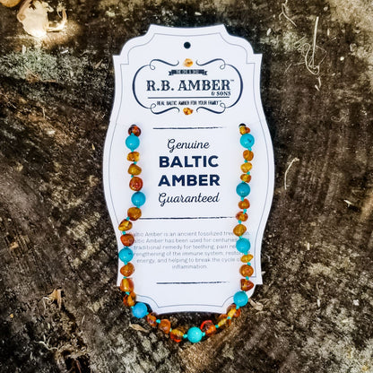 Baltic Amber/Gemstone Children's Necklace - Sweetbottoms BoutiqueR.B. Amber Jewelry