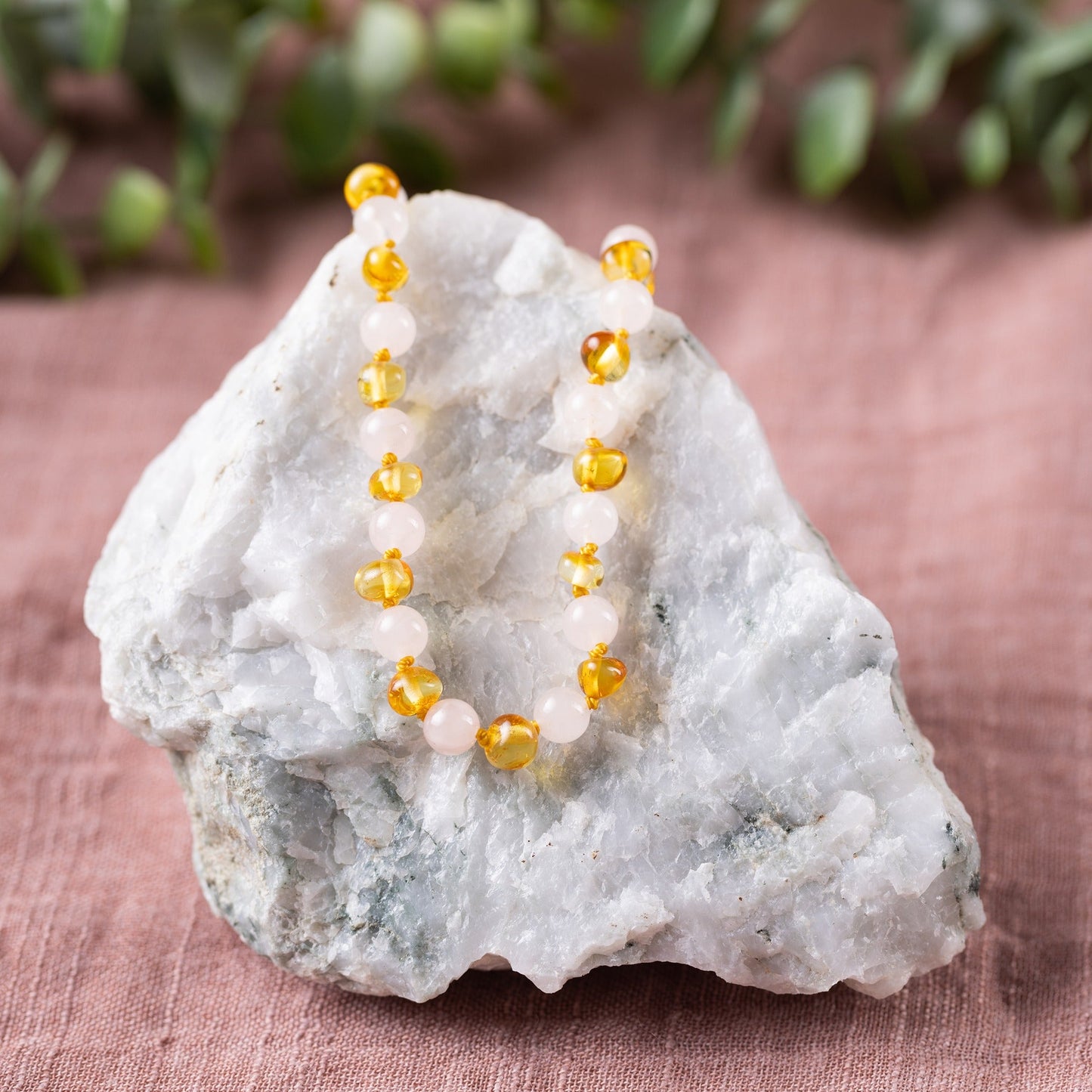 Baltic Amber/Gemstone Children's Necklace - Sweetbottoms BoutiqueR.B. Amber Jewelry