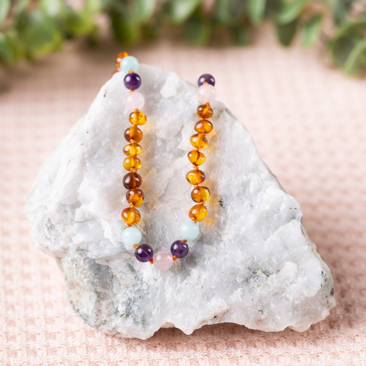 Baltic Amber/Gemstone Children's Necklace - Sweetbottoms BoutiqueR.B. Amber Jewelry