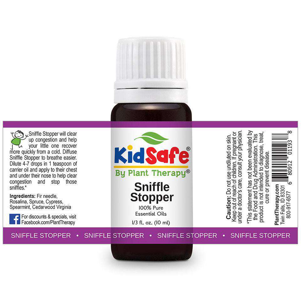 KidSafe Sniffle Stop Synergy Blend - Plant Therapy 100% Pure Essential Oils - Sweetbottoms BoutiquePlant Therapy Essential Oils