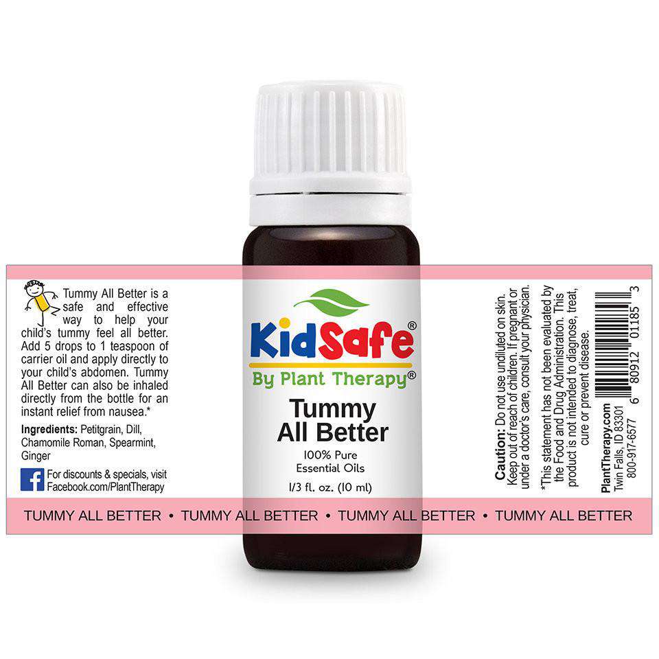 KidSafe Tummy All Better Synergy Blend - Plant Therapy 100% Pure Essential Oils - Sweetbottoms BoutiquePlant Therapy Essential Oils