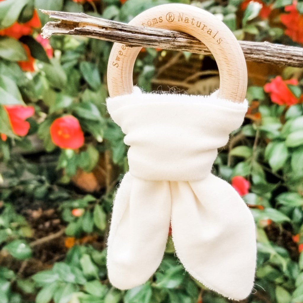 Organic Bunny Ear Teething Toy - Sweetbottoms BoutiqueSweetbottoms Naturals