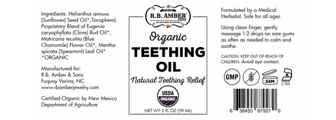 Image of Organic Teething Oil for Safe + Effective Teething Relief