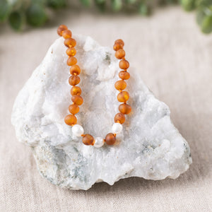 CLEARANCE - Baltic Amber/Gemstone Necklace for Adults