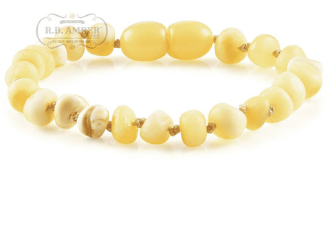 Image of Baltic Amber Children's Bracelet/Anklet Teething Jewelry R.B. Amber Jewelry Butter 