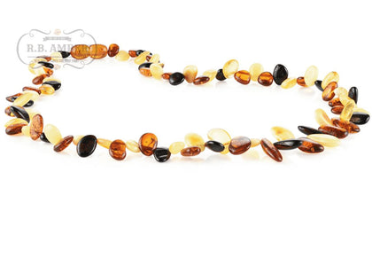 Baltic Amber Necklace for Adults Jewelry R.B. Amber Jewelry 17-19 inches Multi Leaves 
