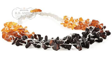 Image of Baltic Amber Necklace for Adults Jewelry R.B. Amber Jewelry 17-19 inches Rainbow Falls Ivory 