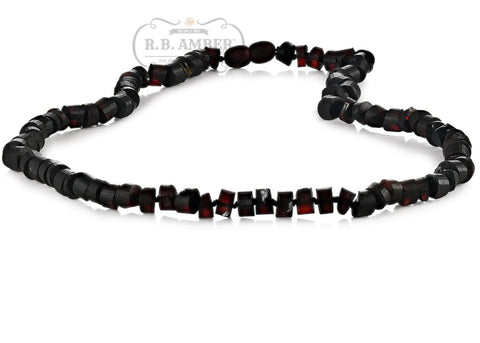 Image of Baltic Amber Necklace for Adults Jewelry R.B. Amber Jewelry 17-19 inches Raw Cherry Tablet 