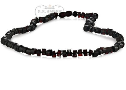 Baltic Amber Necklace for Adults Jewelry R.B. Amber Jewelry 17-19 inches Raw Cherry Tablet 
