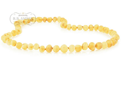 Baltic Amber Necklace for Adults Jewelry R.B. Amber Jewelry 17-19 inches Raw Lemon 