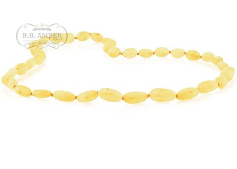 Image of Baltic Amber Necklace for Adults Jewelry R.B. Amber Jewelry 17-19 inches Raw Lemon Bean 