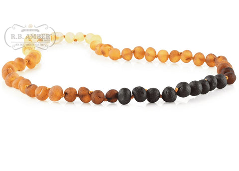 Image of Baltic Amber Necklace for Adults Jewelry R.B. Amber Jewelry 17-19 inches Raw Rainbow 