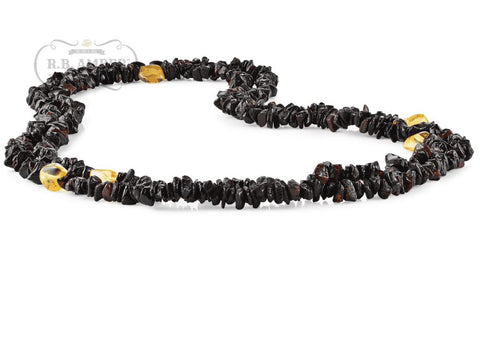 Image of Baltic Amber Necklace for Adults Jewelry R.B. Amber Jewelry 40-43 inches Cherry Lemon Mix 