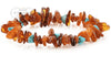 Baltic Amber/Gemstone Bracelet for Adults Jewelry R.B. Amber Jewelry Cognac Chip Turquoise 