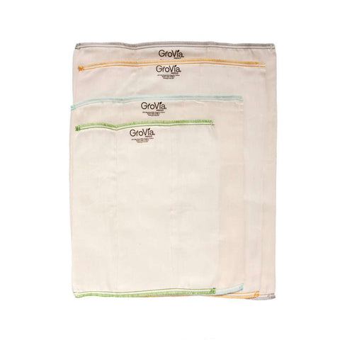 Image of GroVia Bamboo Prefolds (3 pack) Cloth Diaper GroVia 