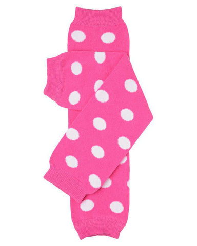 Image of juDanzy Leg Warmers Clothing juDanzy Pink Polka Dot 