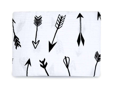 Image of Modern Burlap Organic Cotton Muslin Swaddle Blanket Sleep Modern Burlap Arrows 