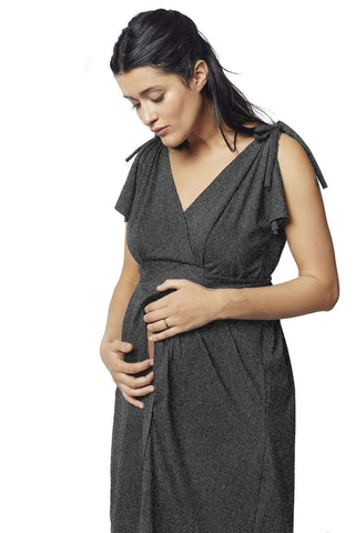 Image of Pretty Pushers Butterfly Sleeve Labor & Delivery Gown Mom | Maternity Pretty Pushers 