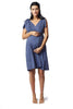 Pretty Pushers Butterfly Sleeve Labor & Delivery Gown Mom | Maternity Pretty Pushers One Size (2-16 pre-pregnancy) Juniper Blue 