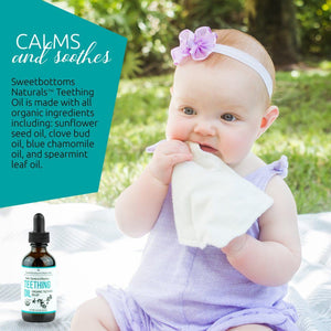 Sweetbottoms Naturals Organic Teething Oil Herbal Remedy Sweetbottoms Naturals 