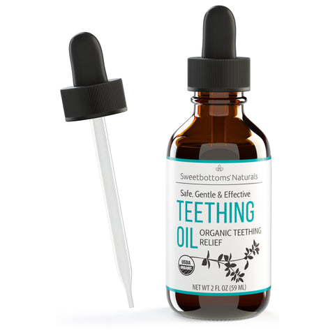 Image of Sweetbottoms Naturals Organic Teething Oil Herbal Remedy Sweetbottoms Naturals 